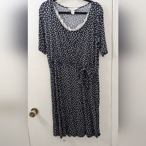 H&M Maternity and Breastfeeding Blue and White Patterned Dress
